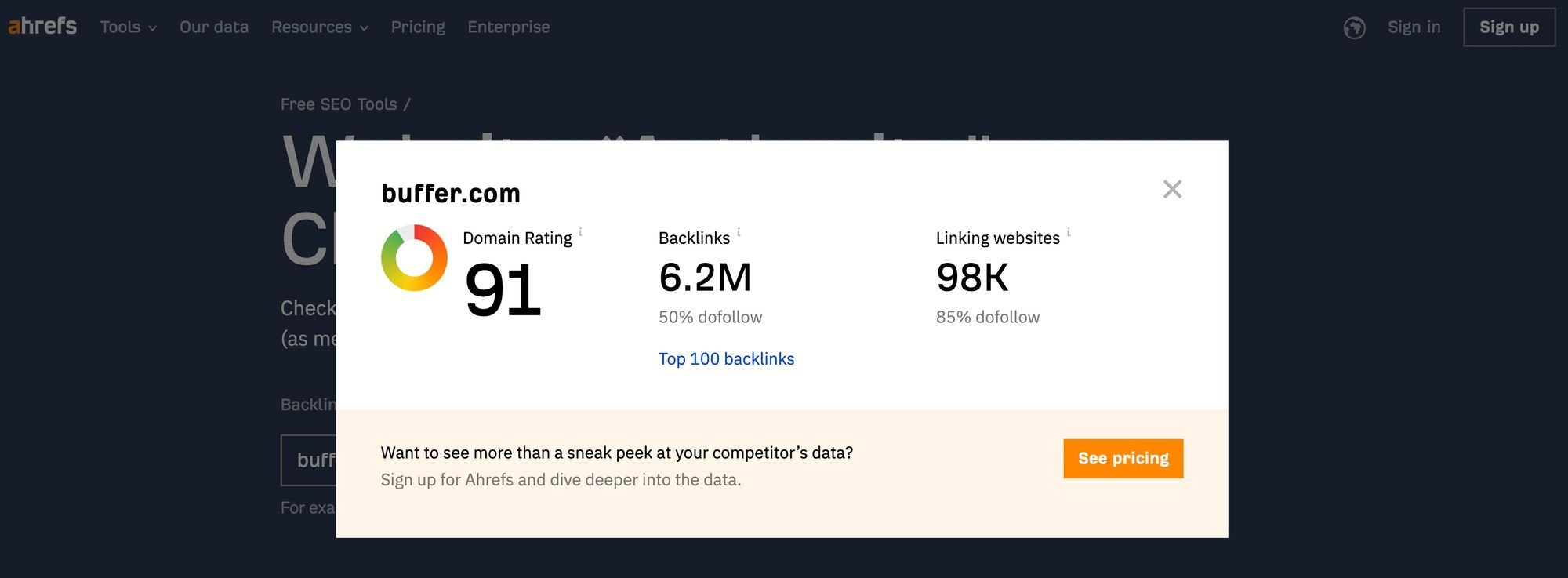 ahrefs website checker