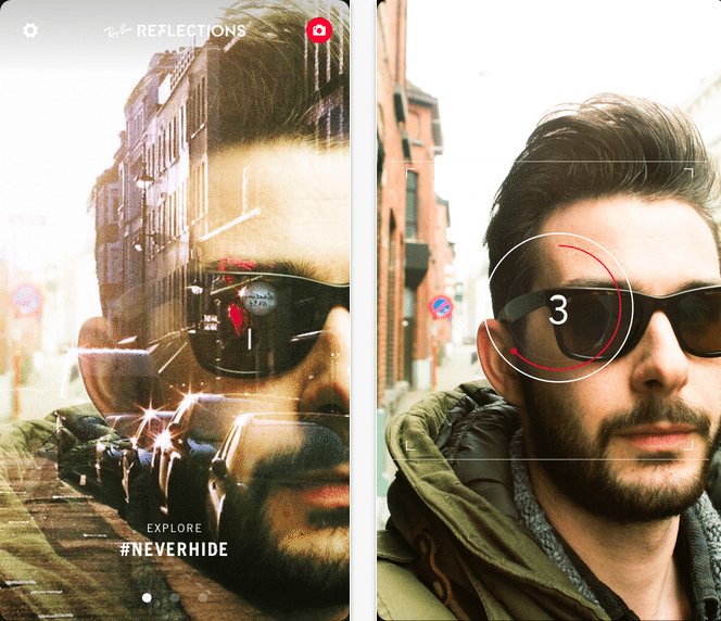 rayban reflections