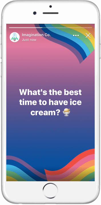 Facebook Stories example Facebook Stories example